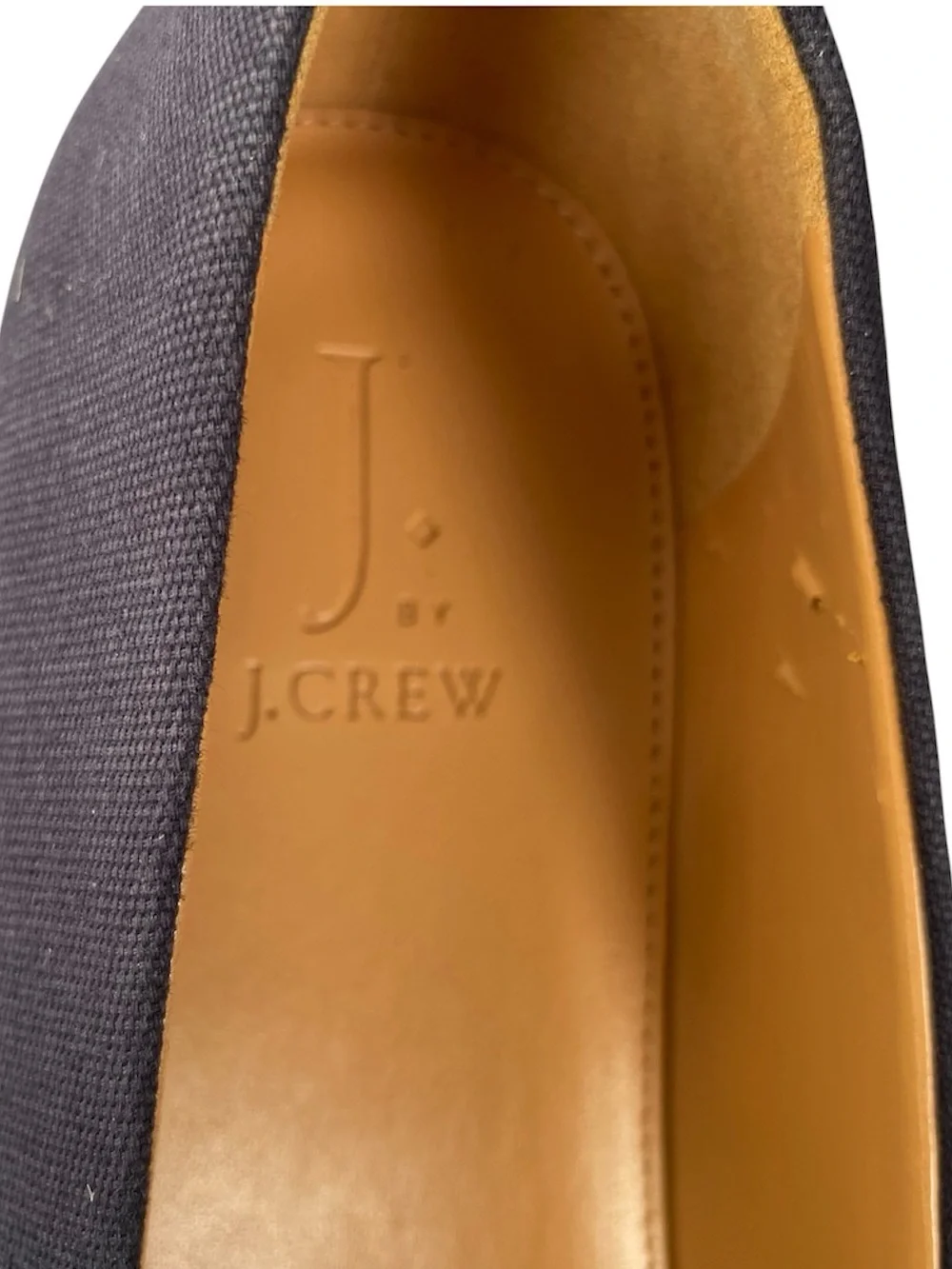 J. CREW Seville Canvas Espadrille Wedges Navy and Jute Women Size 9.5